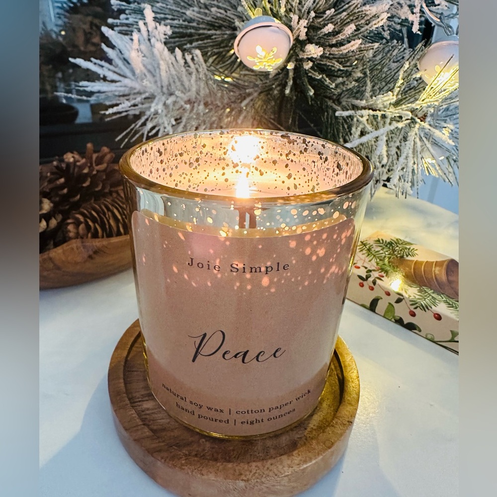 Joy or Peace Homemade Soy Wax Candle